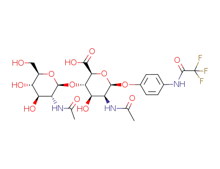 Molecular Structure of 140686-60-8 (4-trifluoroacetamidophenyl 2-acetamido-4-O-(2-acetamido-2-deoxyglucopyranosyl)-2-deoxymannopyranosiduronic acid)