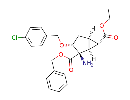 Bicyclo[3.1.0]hexane-2,6-dicarboxylic acid,
2-amino-3-[(4-chlorophenyl)methoxy]-, 6-ethyl 2-(phenylmethyl) ester,
(1S,2R,3R,5R,6S)-