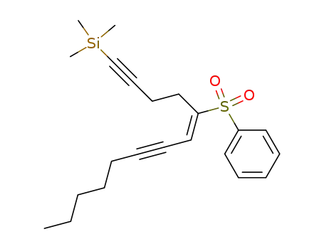 Molecular Structure of 915975-61-0 (Benzene,
[[(1E)-1-[4-(trimethylsilyl)-3-butyn-1-yl]-1-nonen-3-yn-1-yl]sulfonyl]-)