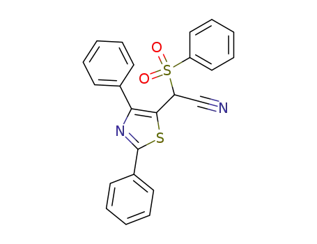 Molecular Structure of 143031-94-1 (5-Thiazoleacetonitrile, 2,4-diphenyl-a-(phenylsulfonyl)-)