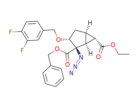 (1S,2R,3R,5R,6S)-2-Azido-3-(3,4-difluoro-benzyloxy)-bicyclo[3.1.0]hexane-2,6-dicarboxylic acid 2-benzyl ester 6-ethyl ester