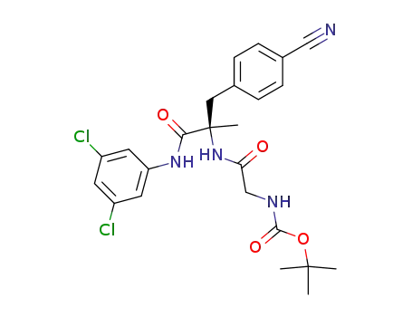 D-Phenylalaninamide,
N-[(1,1-dimethylethoxy)carbonyl]glycyl-4-cyano-N-(3,5-dichlorophenyl)-
a-methyl-