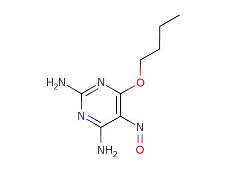 Molecular Structure of 141191-83-5 (2,4-Pyrimidinediamine, 6-butoxy-5-nitroso-)