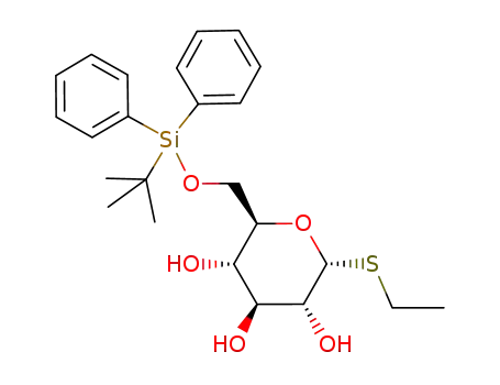 (2R,3S,4S,5R,6R)-2-(tert-Butyl-diphenyl-silanyloxymethyl)-6-ethylsulfanyl-tetrahydro-pyran-3,4,5-triol