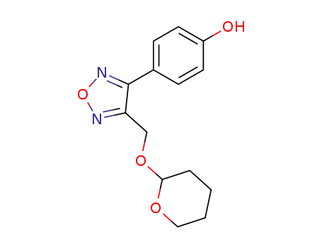 4-(3-((tetrahydro-2H-pyran-2-yloxy)methyl)furazan-3-yl)phenol