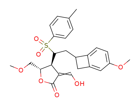 (4S,5S)-3-[1-Hydroxy-meth-(Z)-ylidene]-4-[2-(3-methoxy-bicyclo[4.2.0]octa-1,3,5-trien-7-yl)-1-(toluene-4-sulfonyl)-ethyl]-5-methoxymethyl-dihydro-furan-2-one