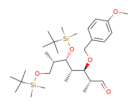 (2R,3R,4S,5S,6S)-5,7-Bis-(tert-butyl-dimethyl-silanyloxy)-3-(4-methoxy-benzyloxy)-2,4,6-trimethyl-heptanal