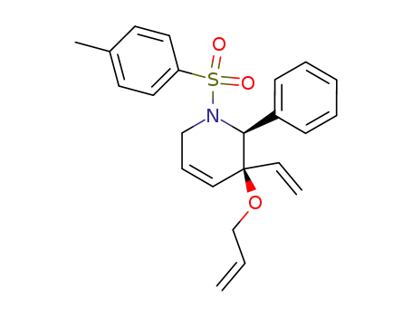 Molecular Structure of 335151-10-5 ((2S,3S)-3-Allyloxy-2-phenyl-1-(toluene-4-sulfonyl)-3-vinyl-1,2,3,6-tetrahydro-pyridine)