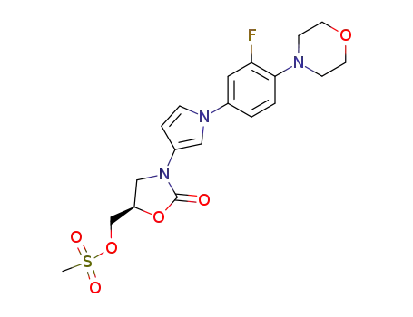 methanesulfonic acid 3-[1-(3-fluoro-4-morpholin-4-yl-phenyl)-1<i>H</i>-pyrrol-3-yl]-2-oxo-oxazolidin-5-ylmethyl ester