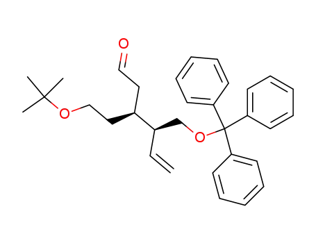 (3S,4S)-3-<2-(tert-butyloxy)-ethyl>-4-triphenylmethyloxymethyl-5-hexenal