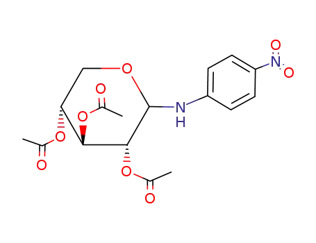 Molecular Structure of 109785-47-9 (2,3,4-tri-O-acetyl-N-(4-nitrophenyl)-D-xylopyranosylamine)