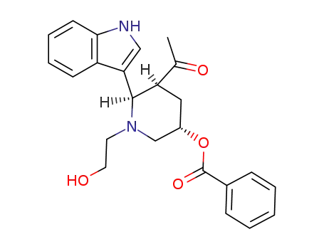 Benzoic acid (3S,5S,6R)-5-acetyl-1-(2-hydroxy-ethyl)-6-(1H-indol-3-yl)-piperidin-3-yl ester