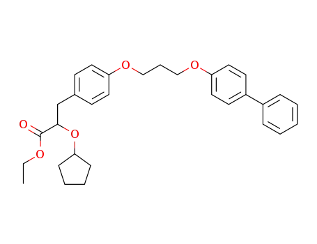 3-{4-[3-(biphenyl-4-yloxy)-propoxy]-phenyl}-2-cyclopentyloxy-propionic acid ethyl ester