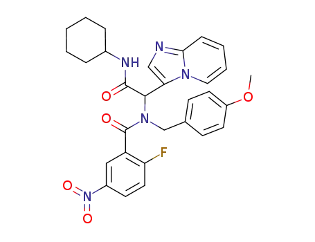 <i>N</i>-(cyclohexylcarbamoyl-imidazo[1,2-<i>a</i>]pyridin-3-yl-methyl)-2-fluoro-<i>N</i>-(4-methoxy-benzyl)-5-nitro-benzamide