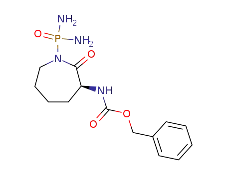 Carbamic acid,
[(3S)-1-(diaminophosphinyl)hexahydro-2-oxo-1H-azepin-3-yl]-,
phenylmethyl ester