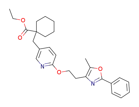 1-{6-[2-(5-methyl-2-phenyl-oxazol-4-yl)-ethoxy]-pyridin-3-ylmethyl}-cyclohexanecarboxylic acid ethyl ester