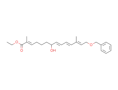 (2E,8E,10E,12E)-14-Benzyloxy-7-hydroxy-2,12-dimethyl-tetradeca-2,8,10,12-tetraenoic acid ethyl ester