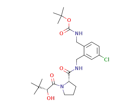 [4-Chloro-2-({[(S)-1-((R)-2-hydroxy-3,3-dimethyl-butyryl)-pyrrolidine-2-carbonyl]-amino}-methyl)-benzyl]-carbamic acid tert-butyl ester