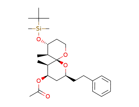 1,7-Dioxaspiro[5.5]undecan-4-ol,
10-[[(1,1-dimethylethyl)dimethylsilyl]oxy]-5,11-dimethyl-2-(2-phenylethyl)-
, acetate, (2S,4R,5R,6S,10R,11S)-