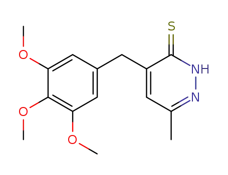 Molecular Structure of 847025-40-5 (3(2H)-Pyridazinethione, 6-methyl-4-[(3,4,5-trimethoxyphenyl)methyl]-)