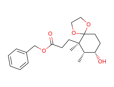 benzyl (1'R,2'R,3'S)-3-(6',6'-ethylenedioxy-3'-hydroxy-1',2'-dimethylcyclohexane)propanoate