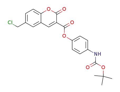 6-chloromethyl-2-oxo-2<i>H</i>-chromene-3-carboxylic acid 4-<i>tert</i>-butoxycarbonylamino-phenyl ester