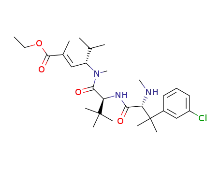 (E)-(S)-4-({(S)-2-[(R)-3-(3-Chloro-phenyl)-3-methyl-2-methylamino-butyrylamino]-3,3-dimethyl-butyryl}-methyl-amino)-2,5-dimethyl-hex-2-enoic acid ethyl ester