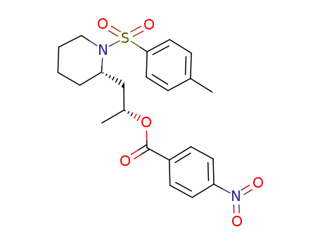 4-nitro-benzoic acid 1-methyl-2-[1-(toluene-4-sulfonyl)-piperidin-2-yl]-ethyl ester