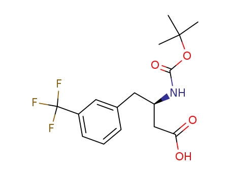 Molecular Structure of 270065-77-5 (BOC-(S)-3-AMINO-4-(3-TRIFLUOROMETHYL-PHENYL)-BUTYRIC ACID)