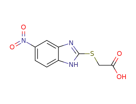 Molecular Structure of 19951-24-7 (Acetic acid, [(5-nitro-1H-benzimidazol-2-yl)thio]-)