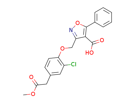4-Isoxazolecarboxylic acid,  3-[[2-chloro-4-(2-methoxy-2-oxoethyl)phenoxy]methyl]-5-phenyl-