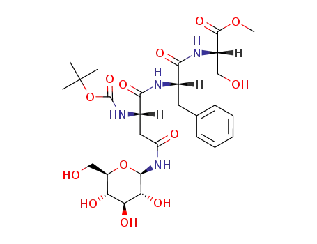 1-N-<N-(tert-butoxycarbonyl)-L-aspart-1-oyl-(L-phenylalanyl-L-serine methyl ester)-4-oyl>-β-D-glucopyranosylamine