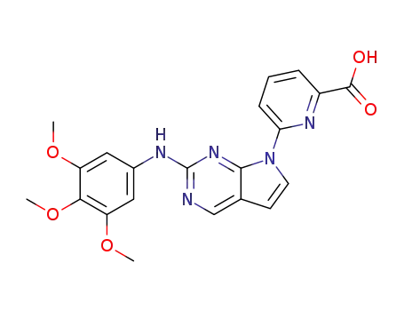 6-[2-(3,4,5-trimethoxy-phenylamino)-pyrrolo[2,3-<i>d</i>]pyrimidin-7-yl]-pyridine-2-carboxylic acid