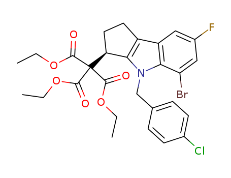 (R)-triethyl (5-broMo-4-(4-chlorobenzyl)-7-fluoro-1,2,3,4-tetrahydrocyclopenta[b]indol-3-yl)Methanetricarboxylate