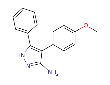 1H-Pyrazol-3-amine, 4-(4-methoxyphenyl)-5-phenyl-