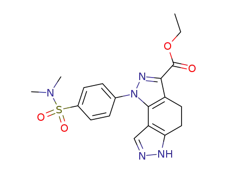 1-(4-dimethylsulfamoyl-phenyl)-1,4,5,6-tetrahydro-1,2,6,7-tetraaza-<i>as</i>-indacene-3-carboxylic acid ethyl ester