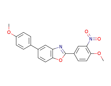 Molecular Structure of 599201-97-5 (Benzoxazole, 2-(4-methoxy-3-nitrophenyl)-5-(4-methoxyphenyl)-)