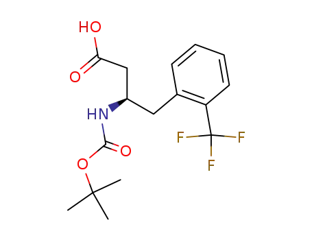 Molecular Structure of 269396-77-2 (Boc-(R)-3-Amino-4-(2-trifluoromethyl-phenyl)-butyric acid)