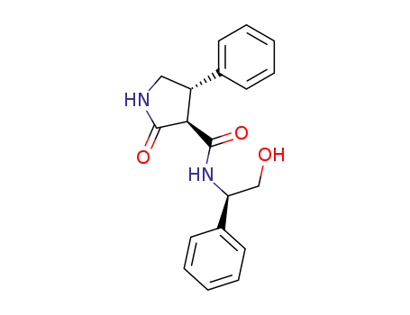 Molecular Structure of 138812-85-8 ((3S,4S)-N-<(1R)-2-Hydroxy-1-phenylethyl>-2-oxo-4-phenylpyrrolidine-3-carboxamide)