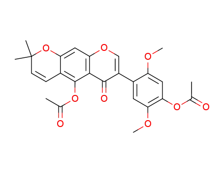 4',5-diacetoxy-2',5'-dimethoxy-2,2-dimethylpyrano<5,6-g>isoflavone