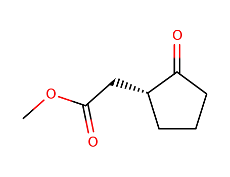 Molecular Structure of 49826-05-3 (Cyclopentaneacetic acid, 2-oxo-, methyl ester, (R)-)