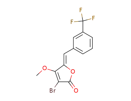 2(5H)-Furanone,
3-bromo-4-methoxy-5-[[3-(trifluoromethyl)phenyl]methylene]-, (5Z)-