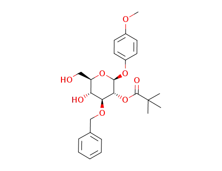 p-methoxyphenyl 3-O-benzyl-2-O-pivaloyl-β-D-glucopyranoside