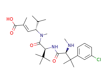 (E)-(S)-4-({(S)-2-[(S)-3-(3-Chloro-phenyl)-3-methyl-2-methylamino-butyrylamino]-3,3-dimethyl-butyryl}-methyl-amino)-2,5-dimethyl-hex-2-enoic acid