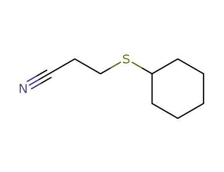 Molecular Structure of 99063-55-5 (Propanenitrile, 3-(cyclohexylthio)-)