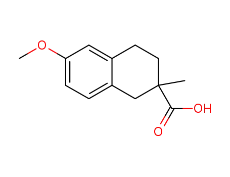 Molecular Structure of 38840-93-6 (6-methoxy-2-methyl-1,2,3,4-tetrahydro-2-naphthoic acid)