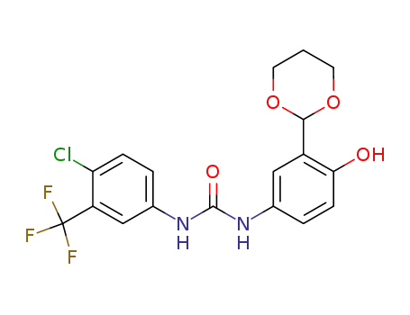 1-(4-chloro-3-trifluoromethyl-phenyl)-3-(3-[1,3]dioxan-2-yl-4-hydroxy-phenyl)-urea