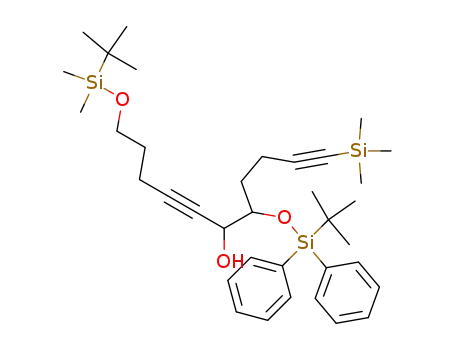 4,12-Dioxa-3,13-disilapentadec-7-yn-6-ol,
2,2,13,13,14,14-hexamethyl-3,3-diphenyl-5-[4-(trimethylsilyl)-3-butyn-1-
yl]-