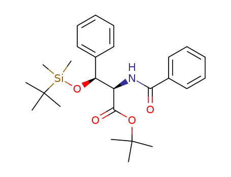 tert-buthyl 2-benzoylamino-3-(tert-butyldimethylsilyloxy)-3-phenylpropionate