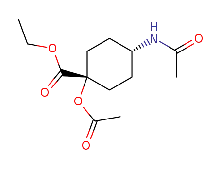 Cyclohexanecarboxylic acid, 4-(acetylamino)-1-(acetyloxy)-, ethyl ester,
cis-